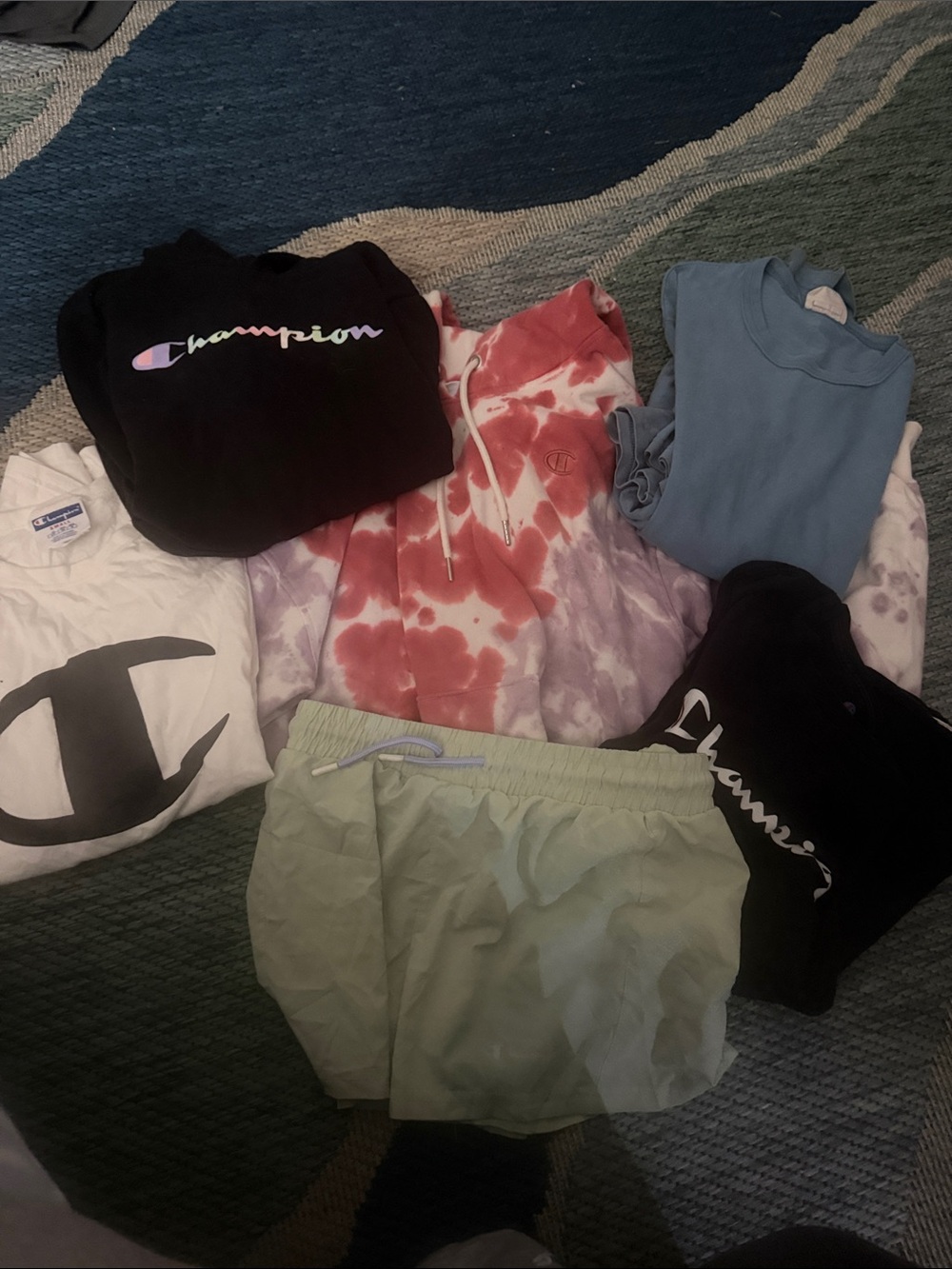 Champion Bundle hoodie shorts, T-shirts